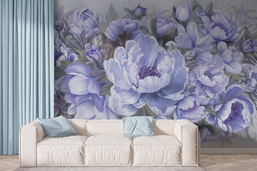 Pittura di fiori e foglie
