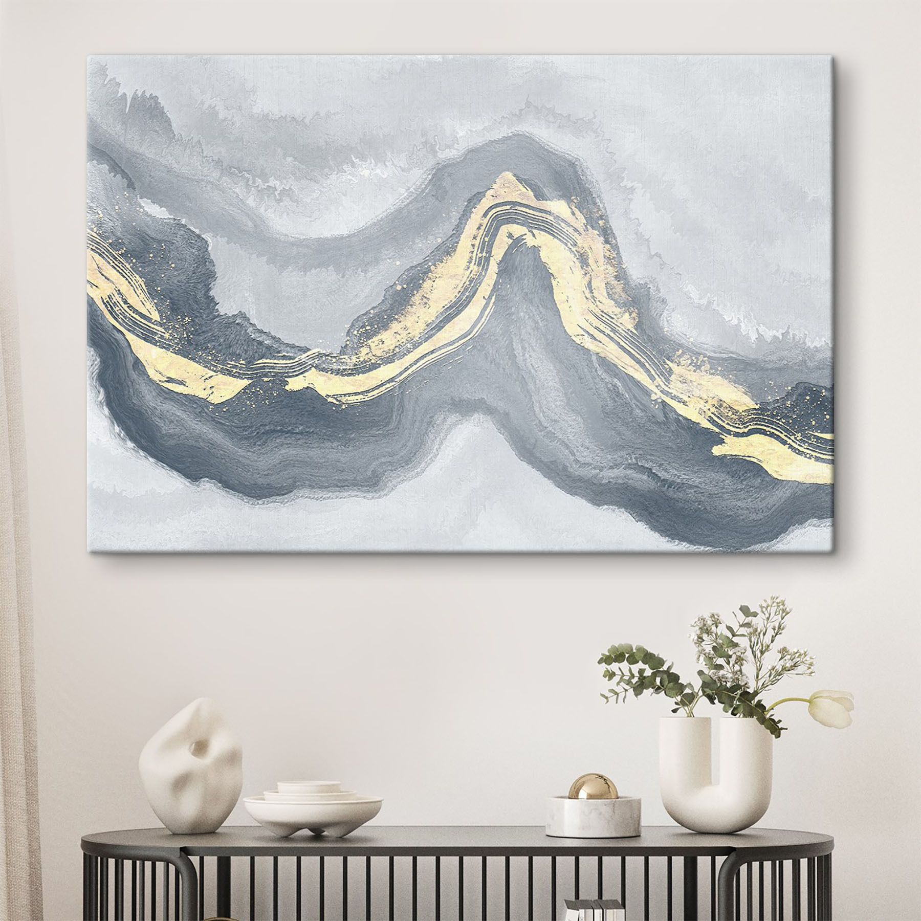 Abstract swirls of muted colors