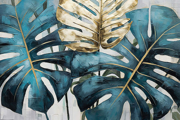 Bold leaves in tropical hues