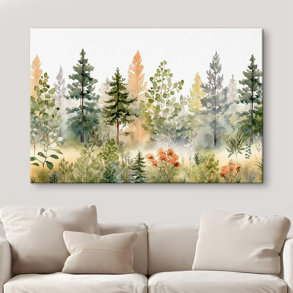 Quadri Quadri Acquerello raffigurante alberi e piante (COD: s36292)