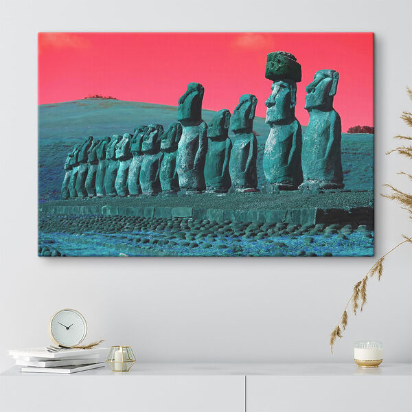 Group of statues in a row Group of statues in a row