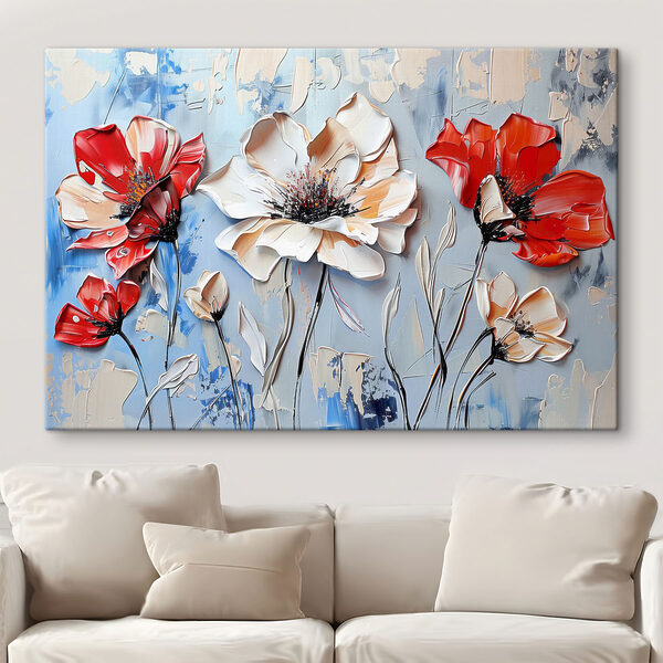 Quadri Dipinto di fiori su una parete (COD: s38572) Quadri Quadri Dipinto di fiori su una parete (COD: s38572)