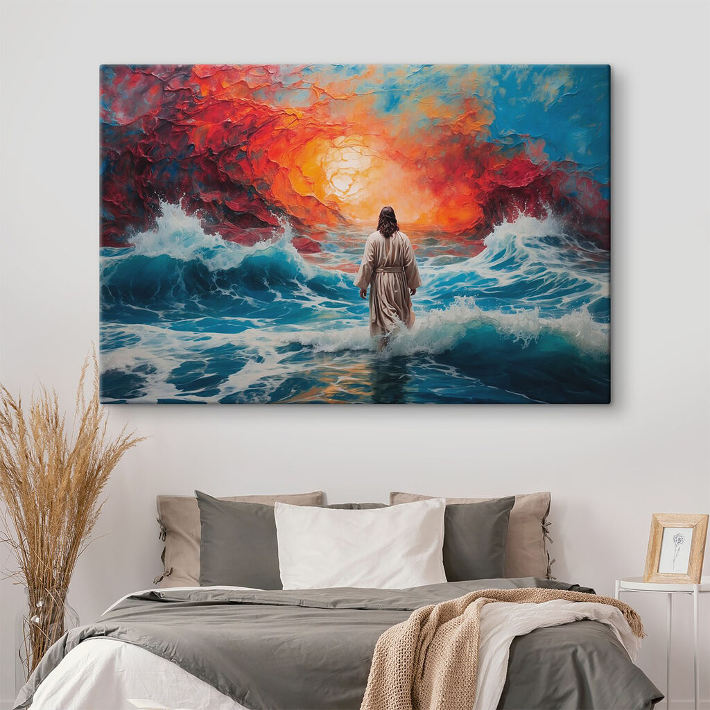 Person walking in the water