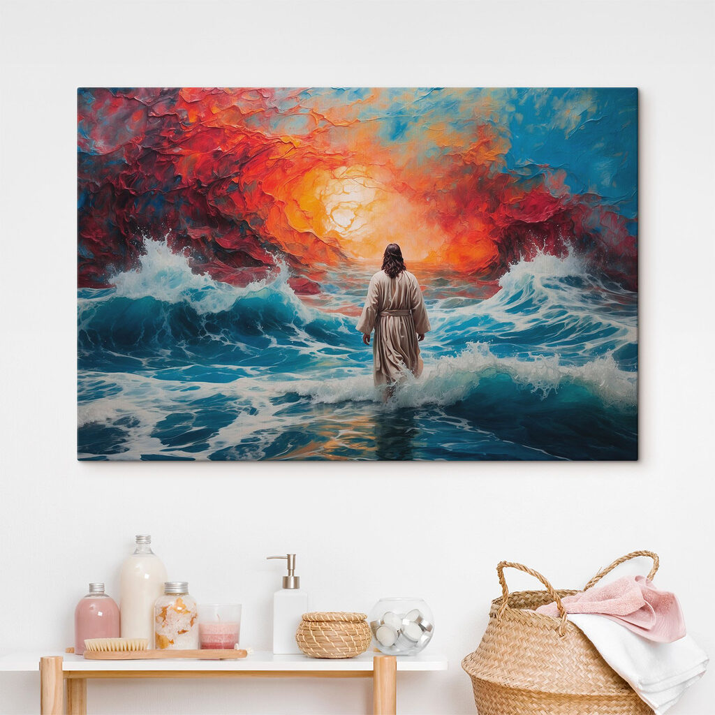Person walking in the water