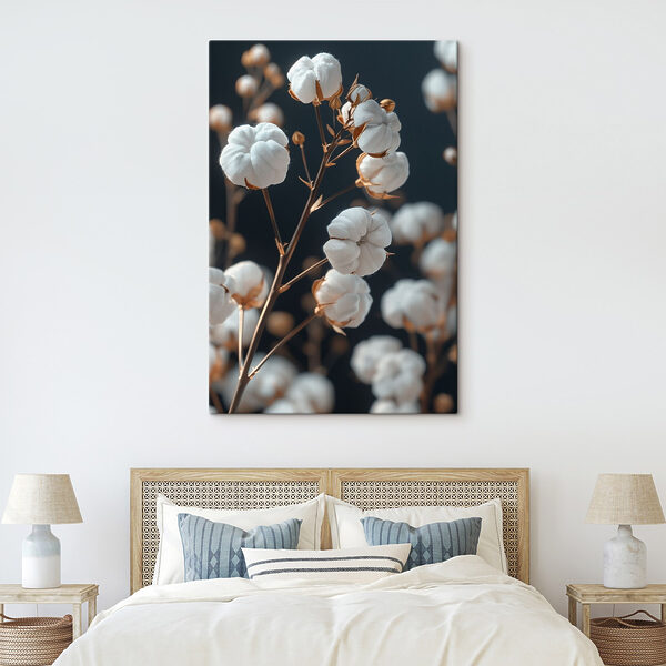 Quadri Quadri Delicati fiori di cotone in mostra (COD: s41430)