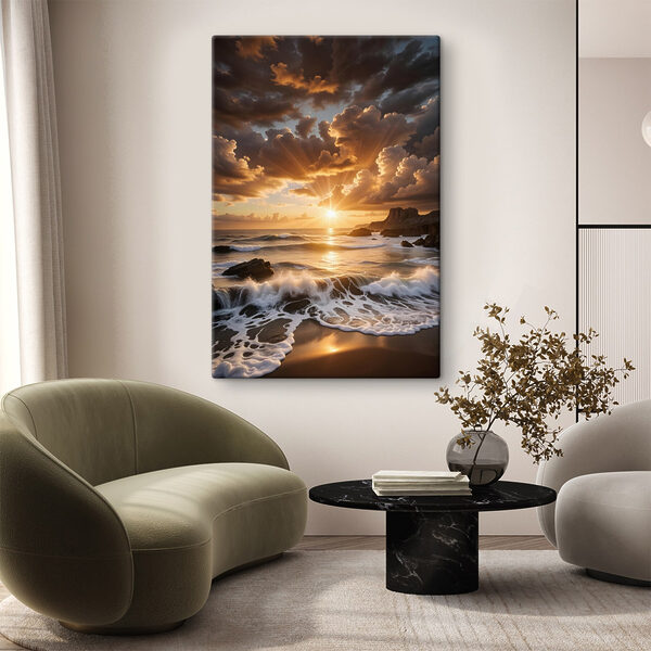 Quadri Tramonto su uno specchio d'acqua (COD: s41245) Quadri Quadri Tramonto su uno specchio d'acqua (COD: s41245)