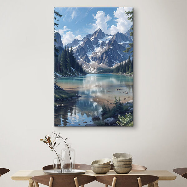 Quadri Quadri Lago circondato dalle montagne (COD: s41264)