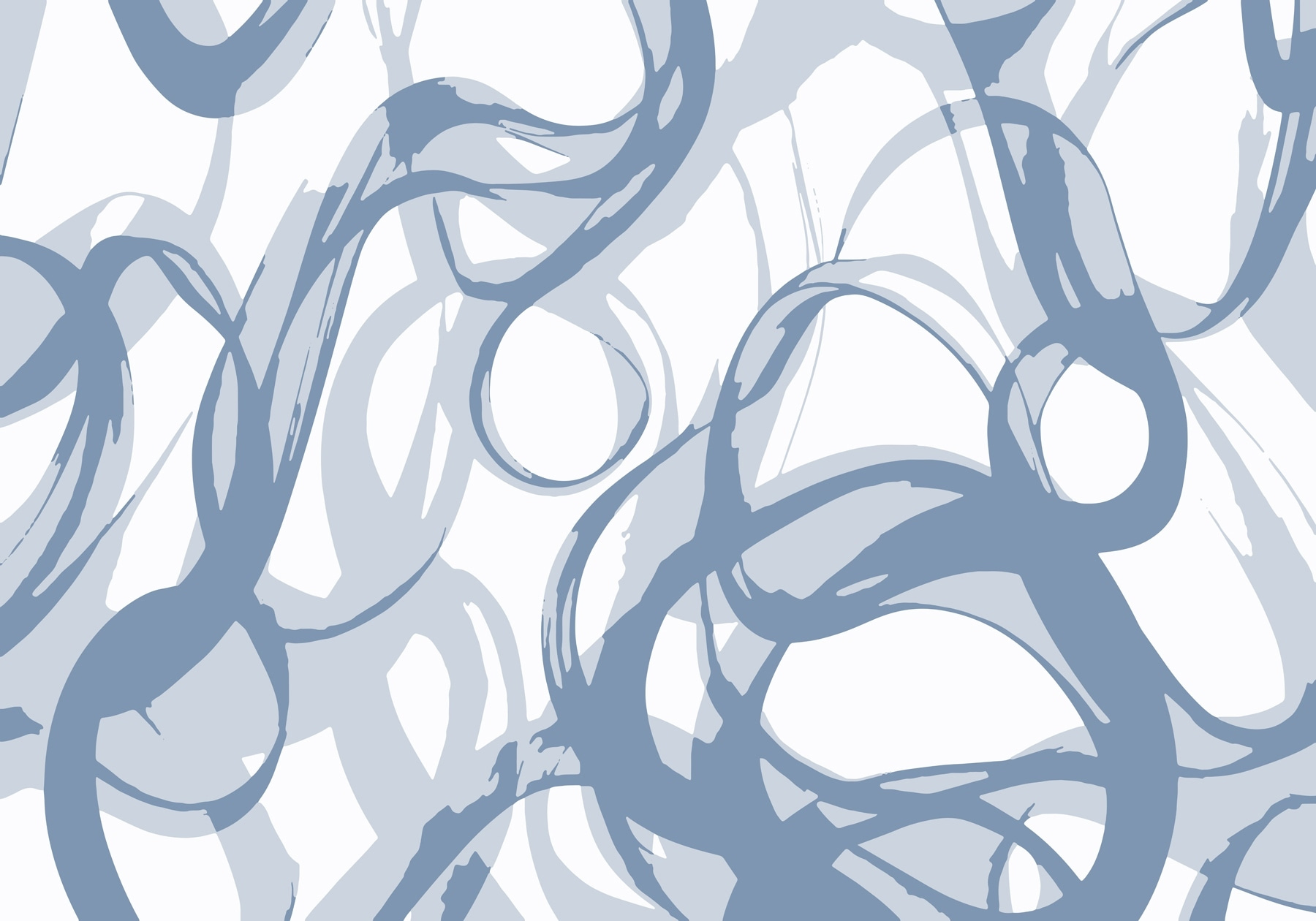 Blue and white swirls