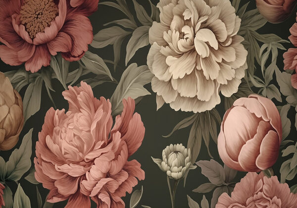 Carta da parati con fiori Carta da parati con fiori