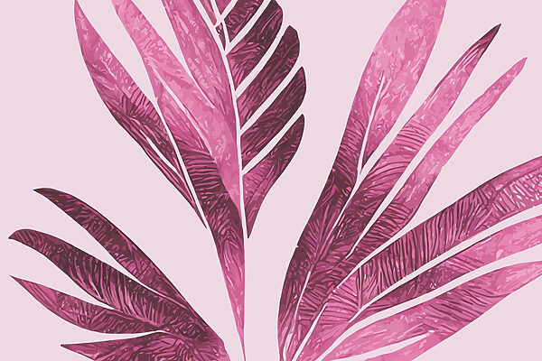 Elegante fogliame rosa su sfondo morbido Elegante fogliame rosa su sfondo morbido