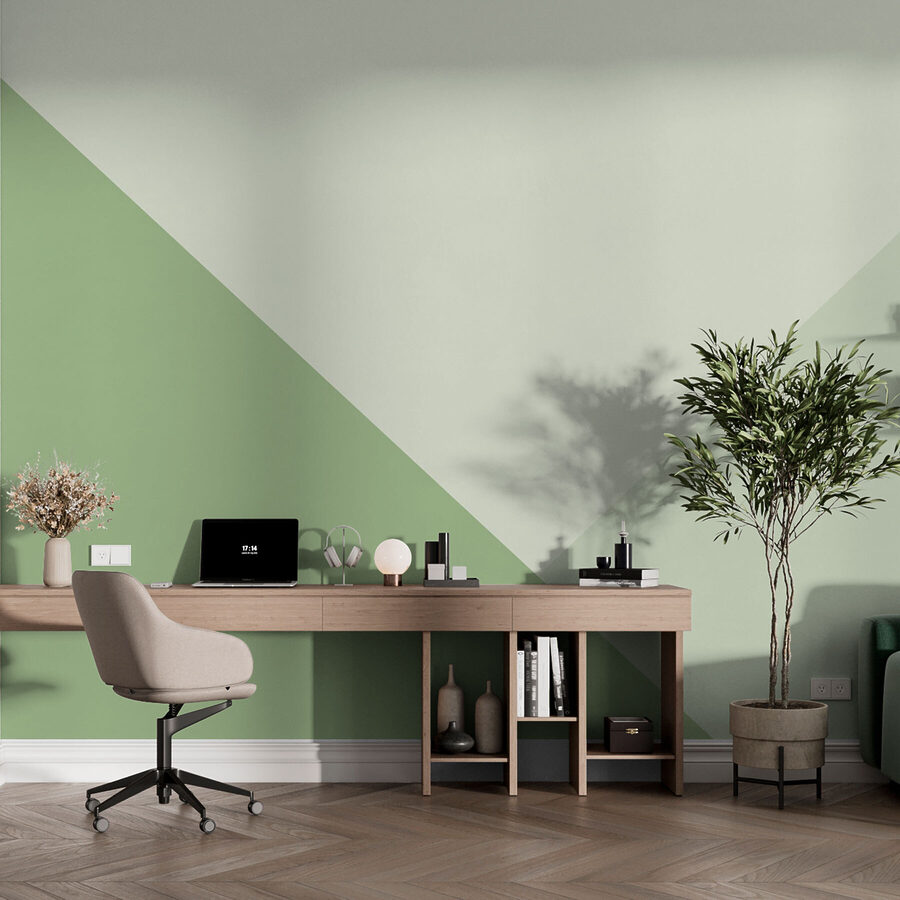 Triangolo verde e bianco