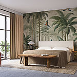 Carta da parati Murale di uccelli in volo su una foresta