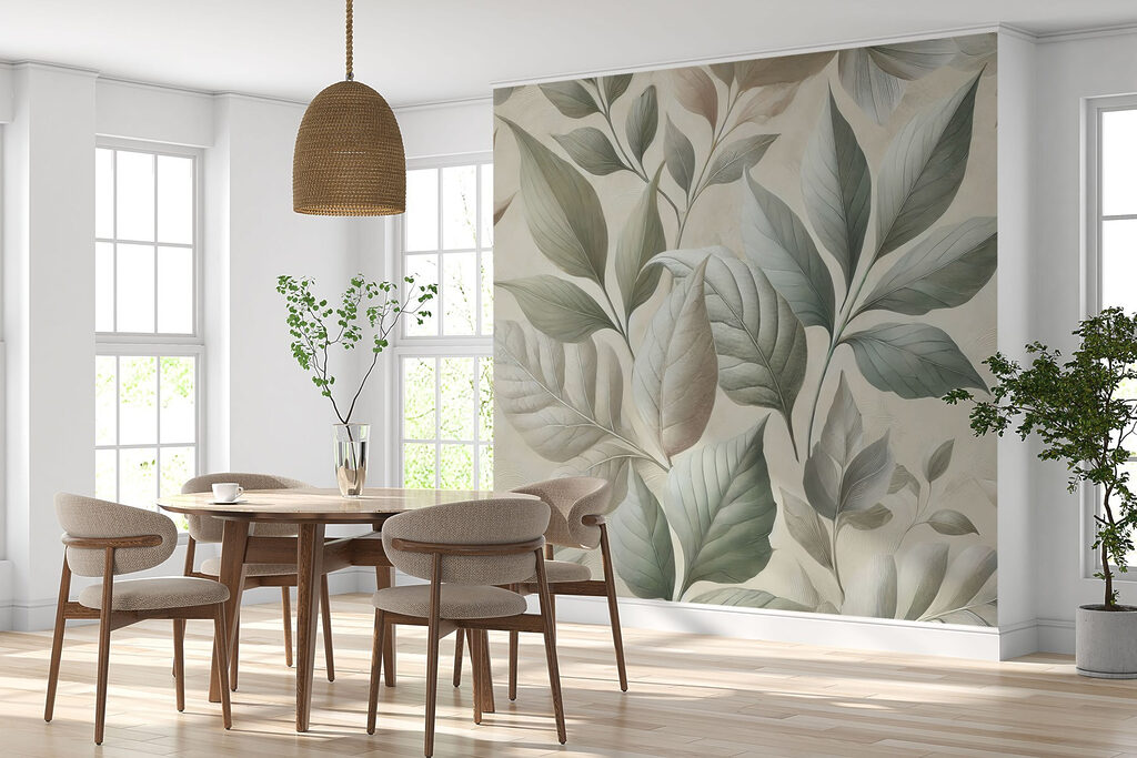 Wallpaper with leaves Wallpaper with leaves