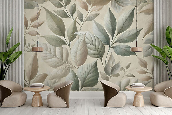 Wallpaper with leaves Wallpaper with leaves