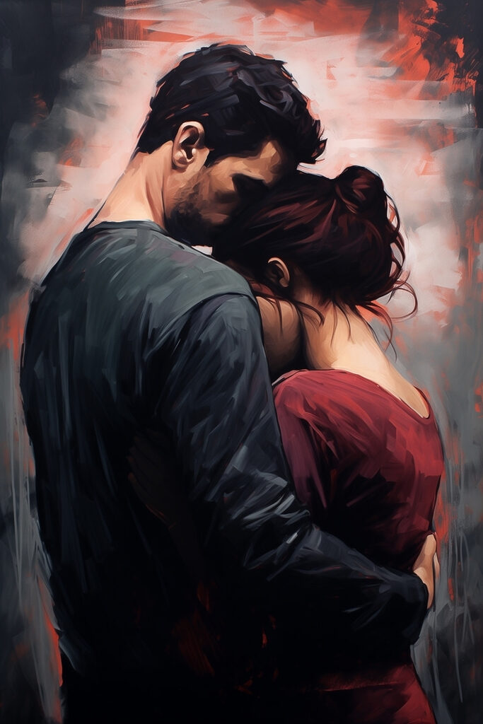 Man and woman hugging Man and woman hugging