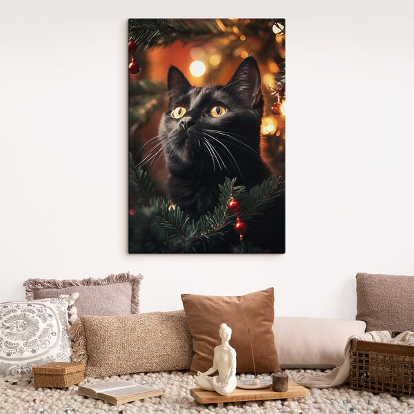 Black cat with yellow eyes Black cat with yellow eyes
