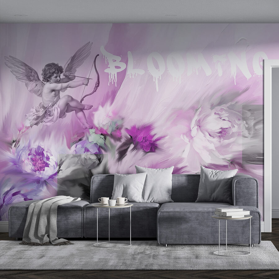 Pittura di angeli e fiori