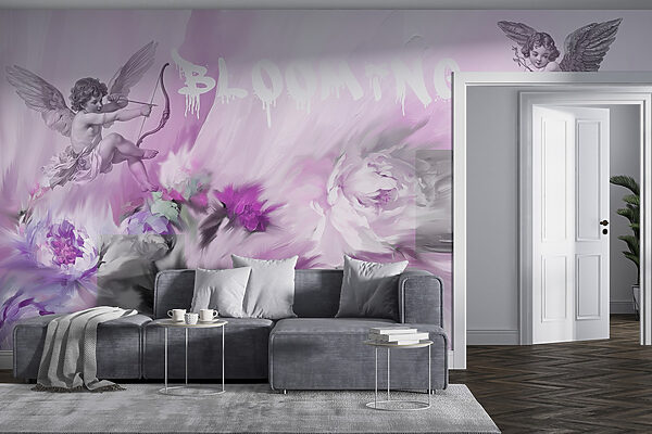 Pittura di angeli e fiori Pittura di angeli e fiori