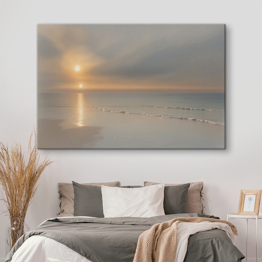 Sunset over a beach