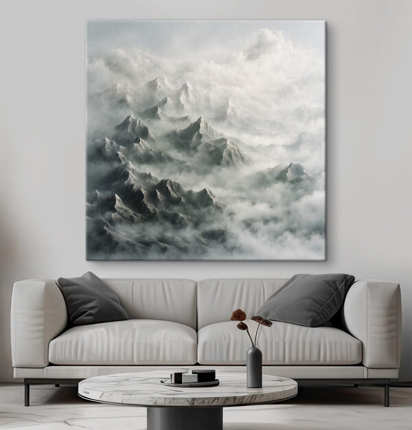 Mountain range with clouds Mountain range with clouds