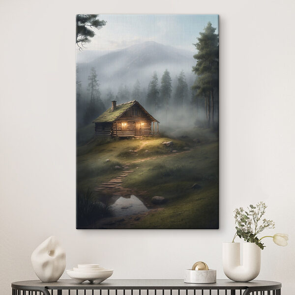Log cabin in the woods Log cabin in the woods
