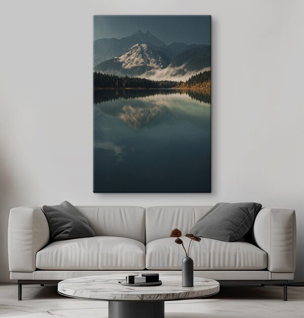 Quadri Quadri Lago con alberi e montagne sullo sfondo (COD: s41316)