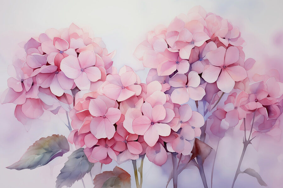 Gruppo di fiori rosa