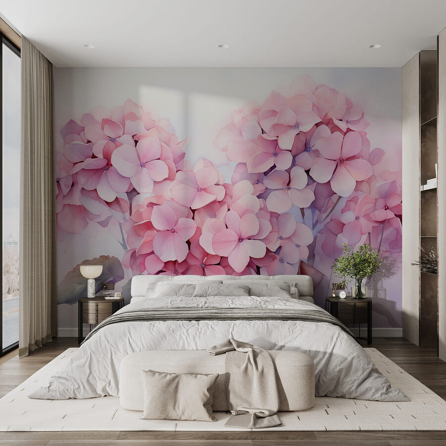 Gruppo di fiori rosa