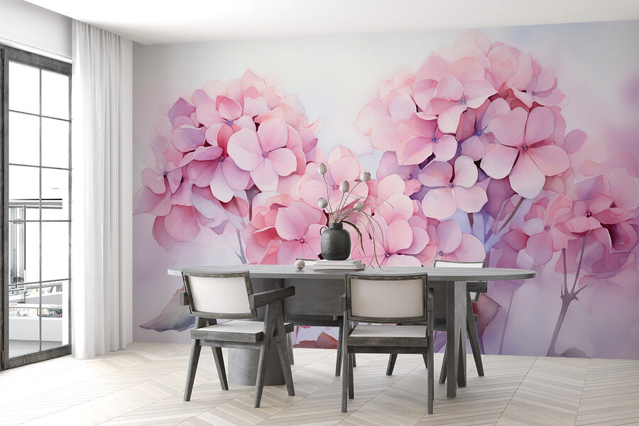 Gruppo di fiori rosa
