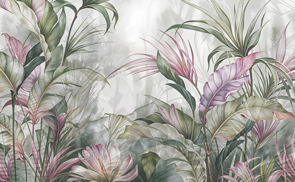 Pittura di fiori e foglie Pittura di fiori e foglie