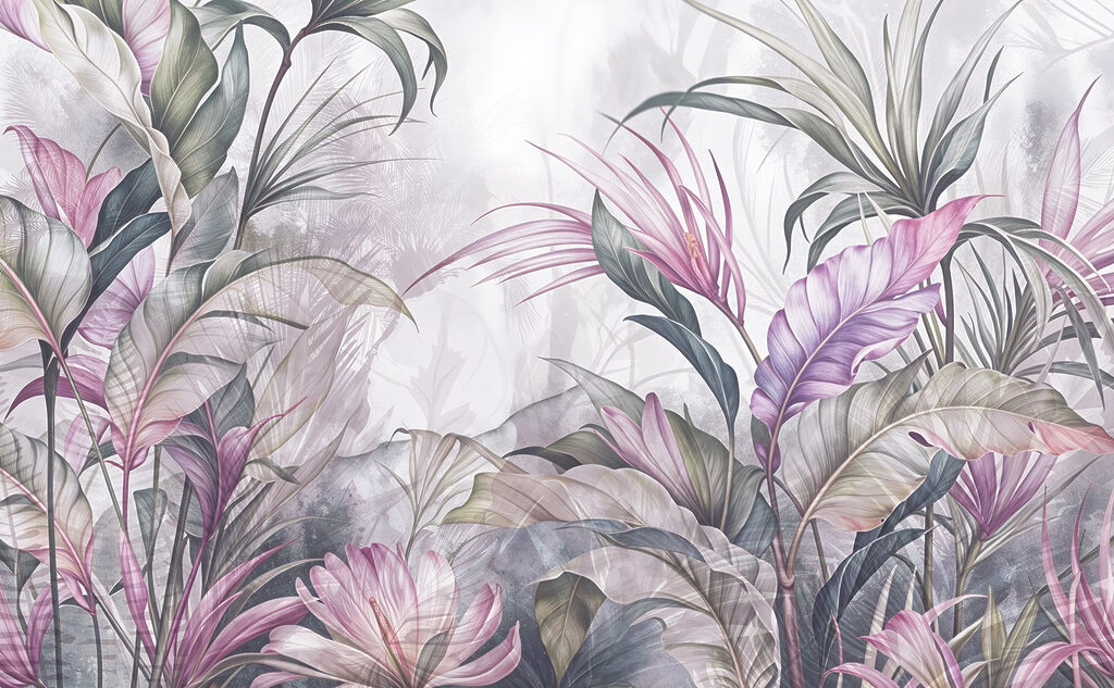 Pittura di fiori e foglie Pittura di fiori e foglie