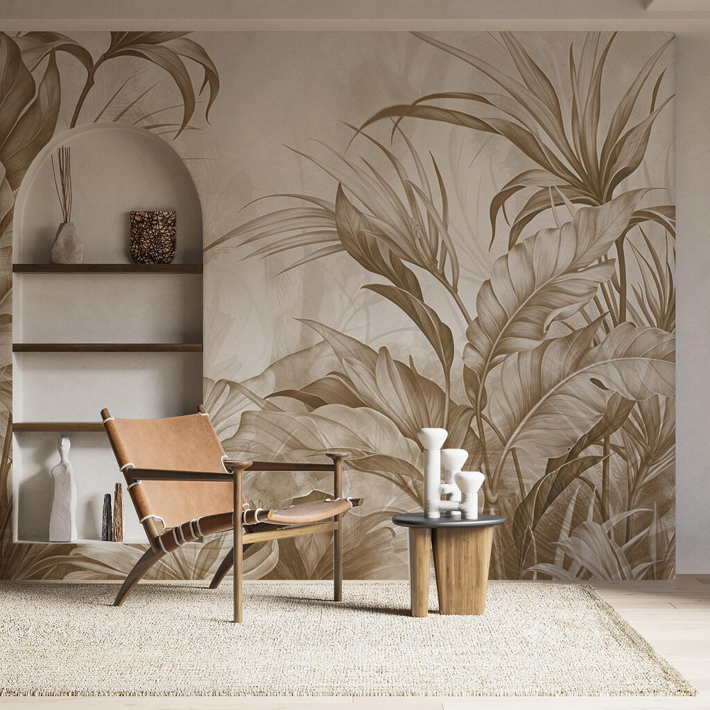 Lush foliage in earthy tones