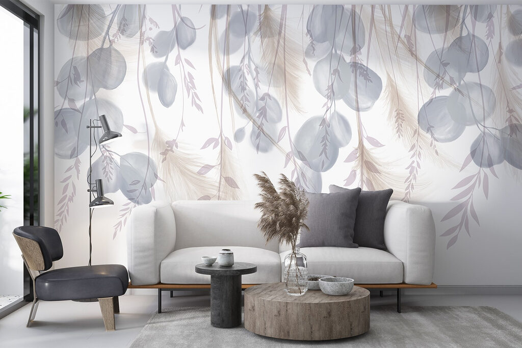 Serene botanical arrangement in soft hues