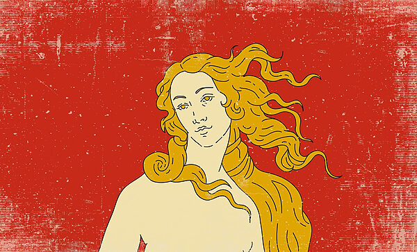 Disegno di un uomo con i capelli lunghi Disegno di un uomo con i capelli lunghi