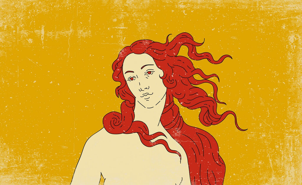 Disegno di una donna con i capelli rossi Disegno di una donna con i capelli rossi