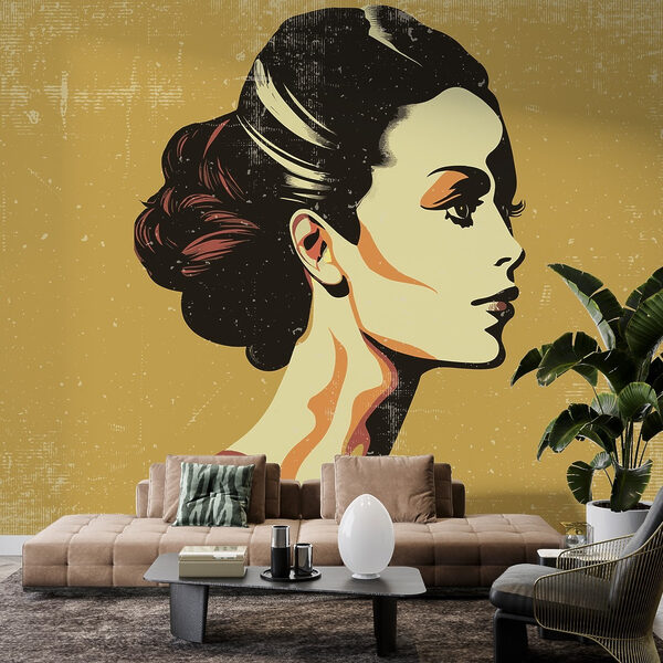 Donna con uno chignon Donna con uno chignon