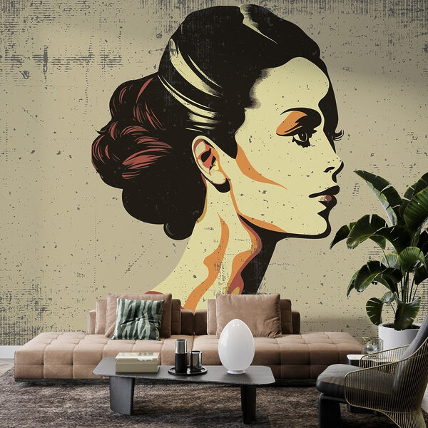 Donna con uno chignon Donna con uno chignon