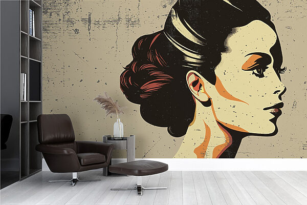 Donna con uno chignon Donna con uno chignon