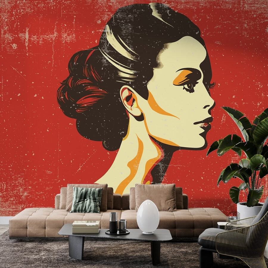 Donna con uno chignon