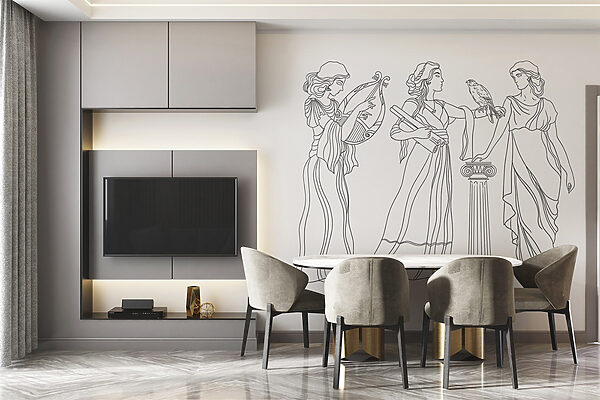 Disegno lineare di donne vestite Disegno lineare di donne vestite