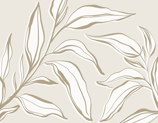 Foglie delicate su uno sfondo tenue Foglie delicate su uno sfondo tenue