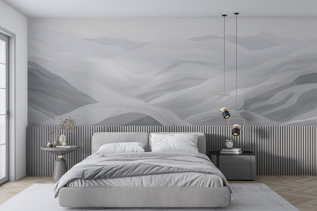 White and gray landscape