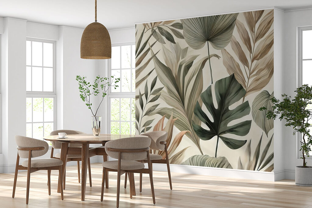 Wallpaper with leaves Wallpaper with leaves