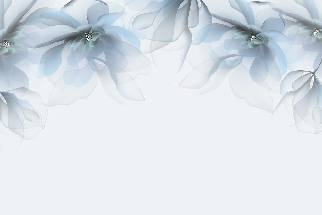 Gruppo di fiori con fiori bianchi e blu Gruppo di fiori con fiori bianchi e blu