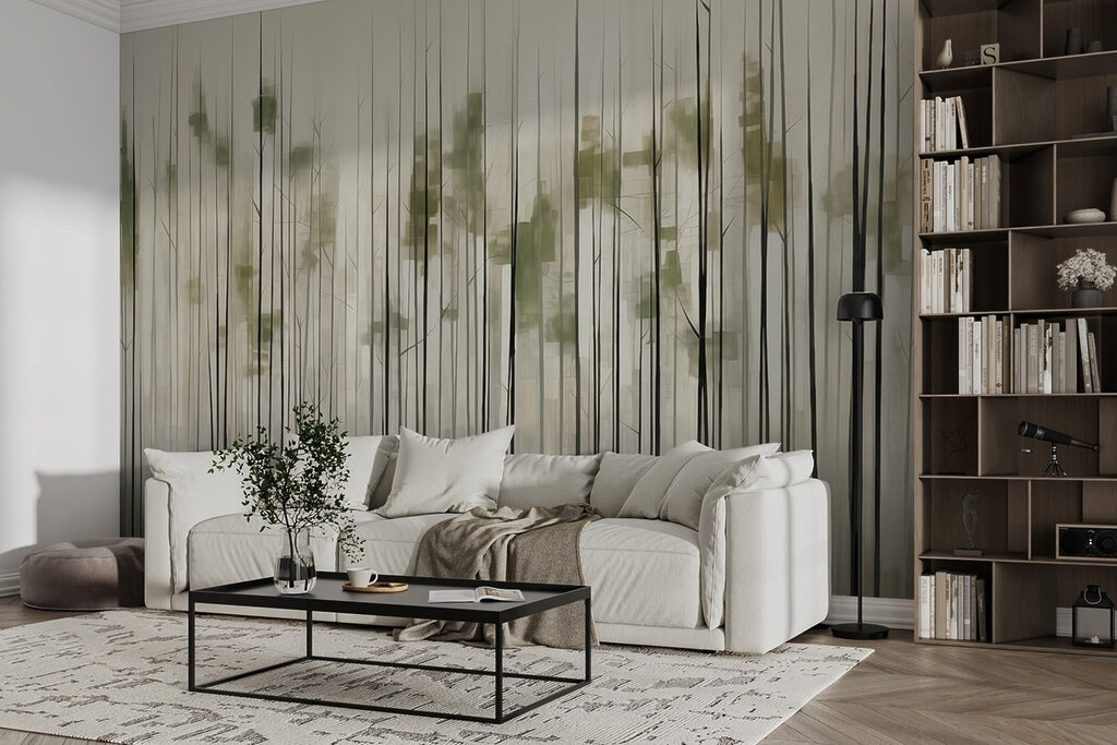 Group of trees in a forest