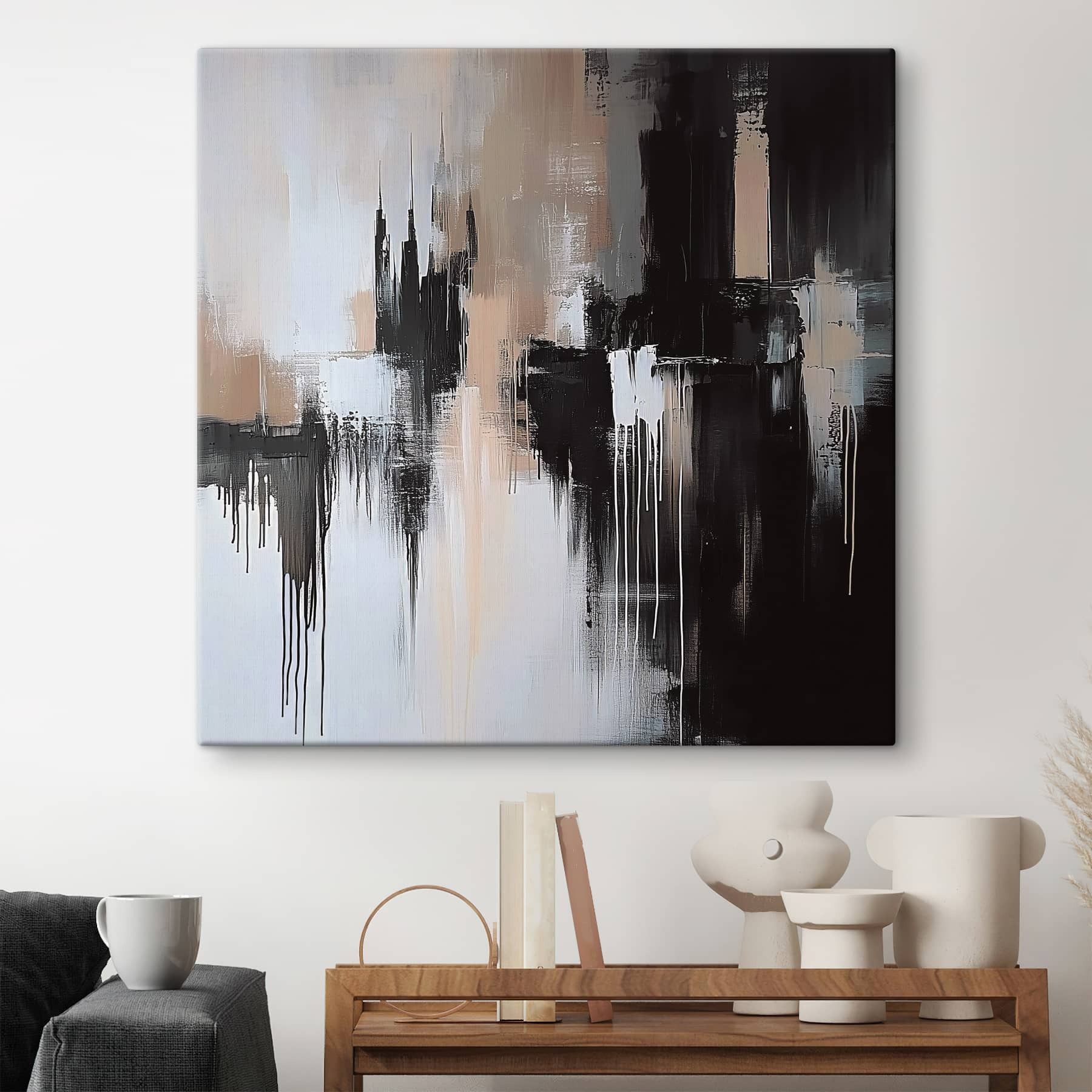 Black and white painting