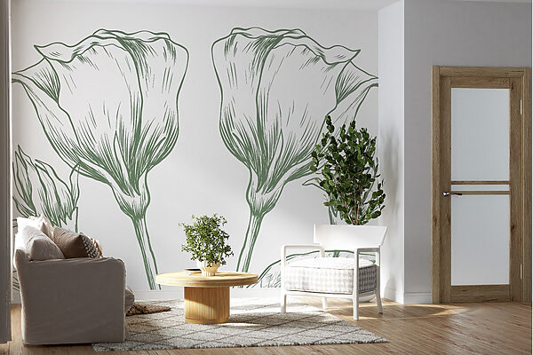 Disegno di fiori e foglie Disegno di fiori e foglie