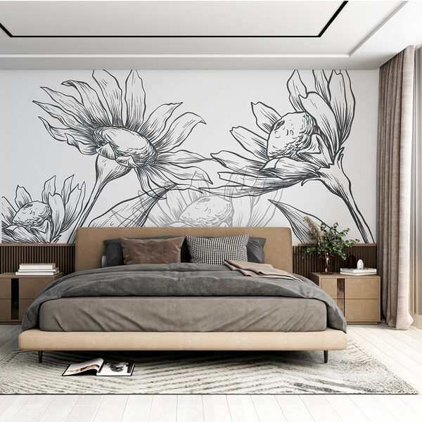 Disegno di fiori con foglie Disegno di fiori con foglie