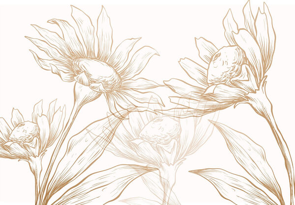 Disegno di fiori e foglie Disegno di fiori e foglie