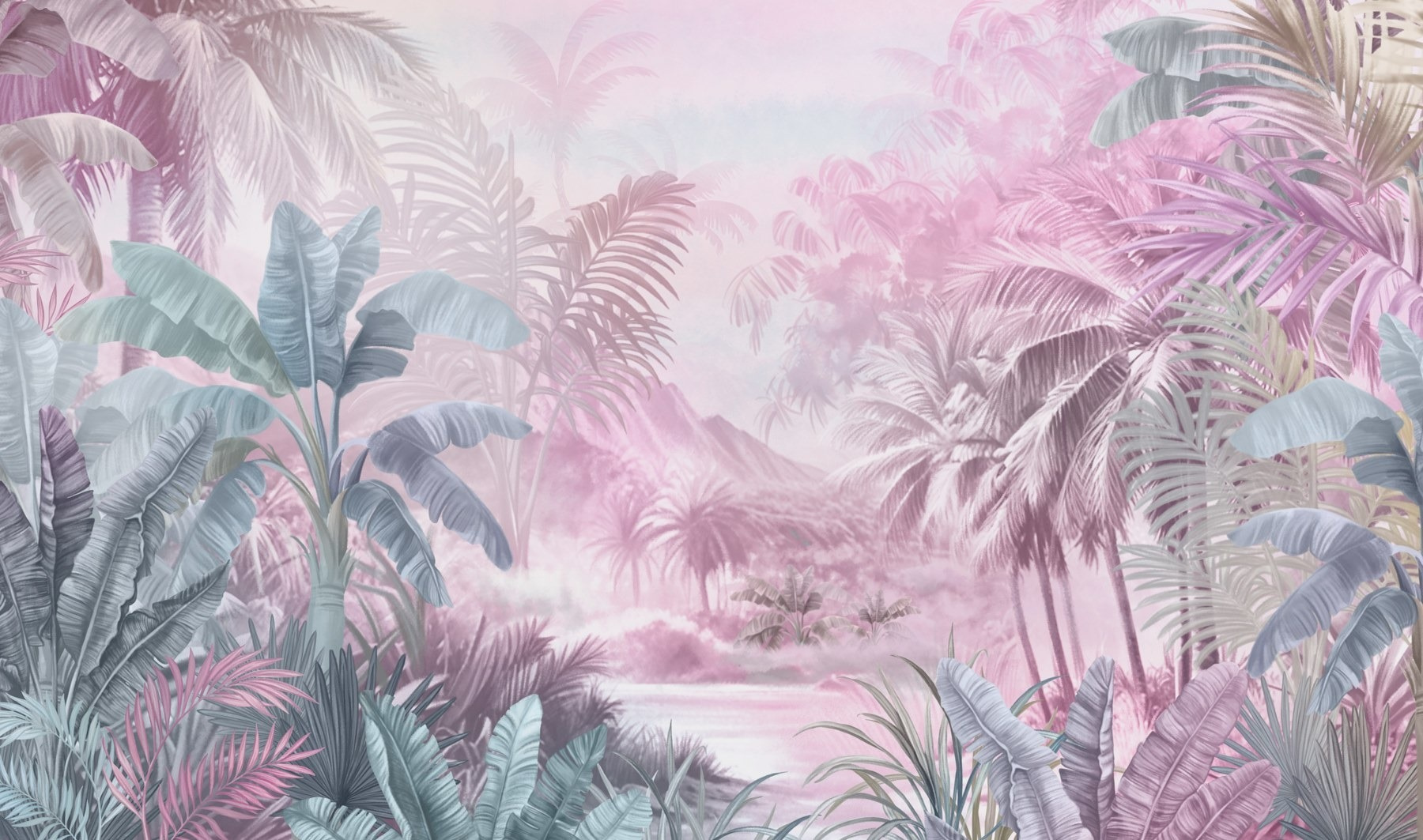 Painting of a tropical forest Painting of a tropical forest